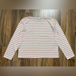 Paris Atelier & Other Stories Pink and White Striped long sleeve tees